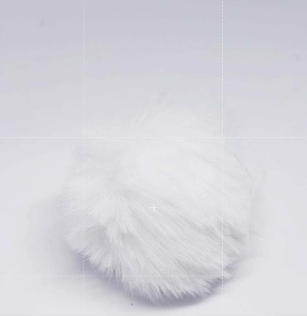 POMPOM SOLTO PELÚCIA GRANDE COM ELÁSTICO - 10cm