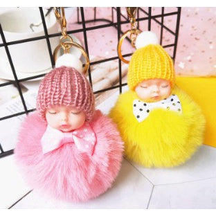 POMPOM SOLTO PELÚCIA GRANDE COM ELÁSTICO - 10cm