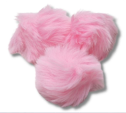 POMPOM SOLTO PELÚCIA GRANDE COM ELÁSTICO - 10cm