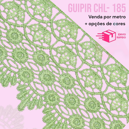 RENDA GUIPIR  CHL 185 - 9,9 cm - Por metro