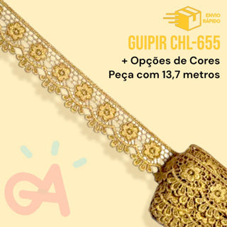 RENDA GUIPIR  CHL 655 - 3,5 cm - Peça com 13,7 metros