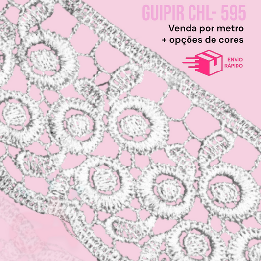 RENDA GUIPIR  CHL 595 - 5 cm - Por metro
