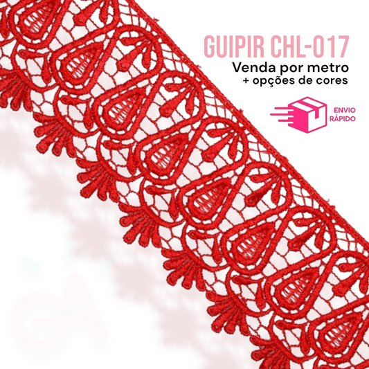RENDA GUIPIR  CHL 017 -  8 cm Por metro