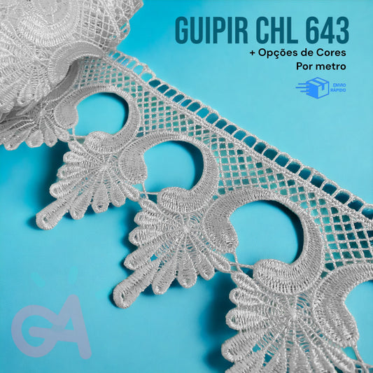 RENDA GUIPIR  CHL 643 - 1 cm - Por metro